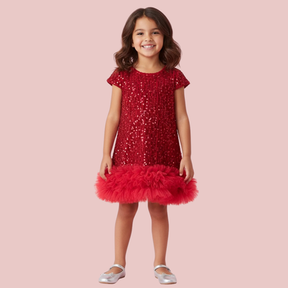 Red Sparkle Tutu Dress