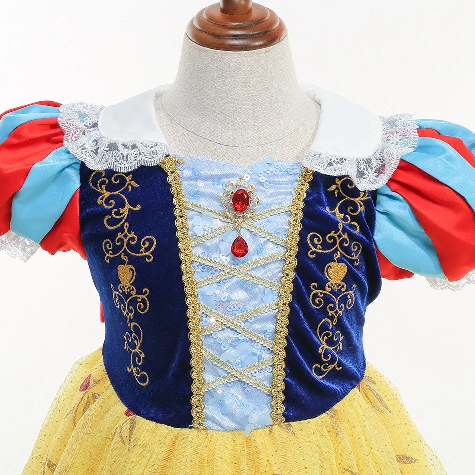 Classic Fairytale Princess Costume with Removable Cape