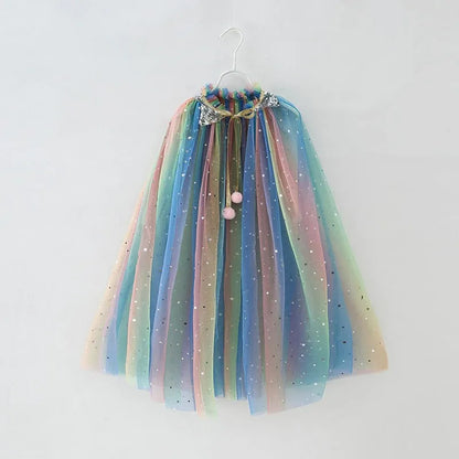 Glitter Star Princess Cape for Girls