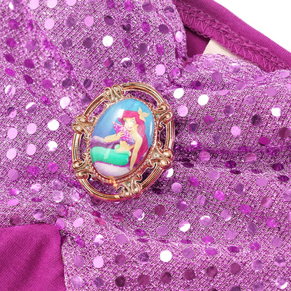 Long Sleeve Mermaid Princess Costume with Wig