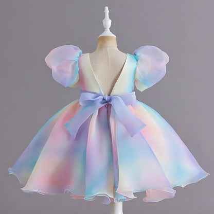 Rainbow Party Dress for Kids
