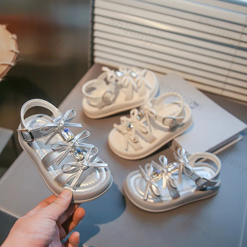 Crystal Bows Sandals