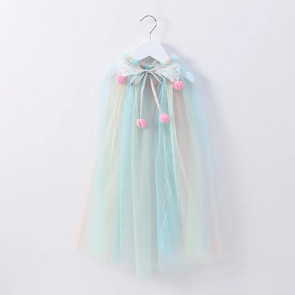 Glitter Star Princess Cape for Girls