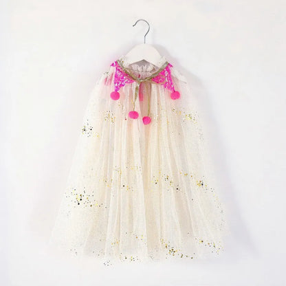 Glitter Star Princess Cape for Girls