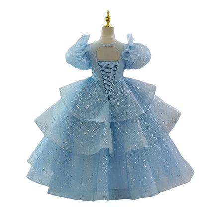 Luxury Blue Princess Dress