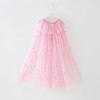 Glitter Star Princess Cape for Girls
