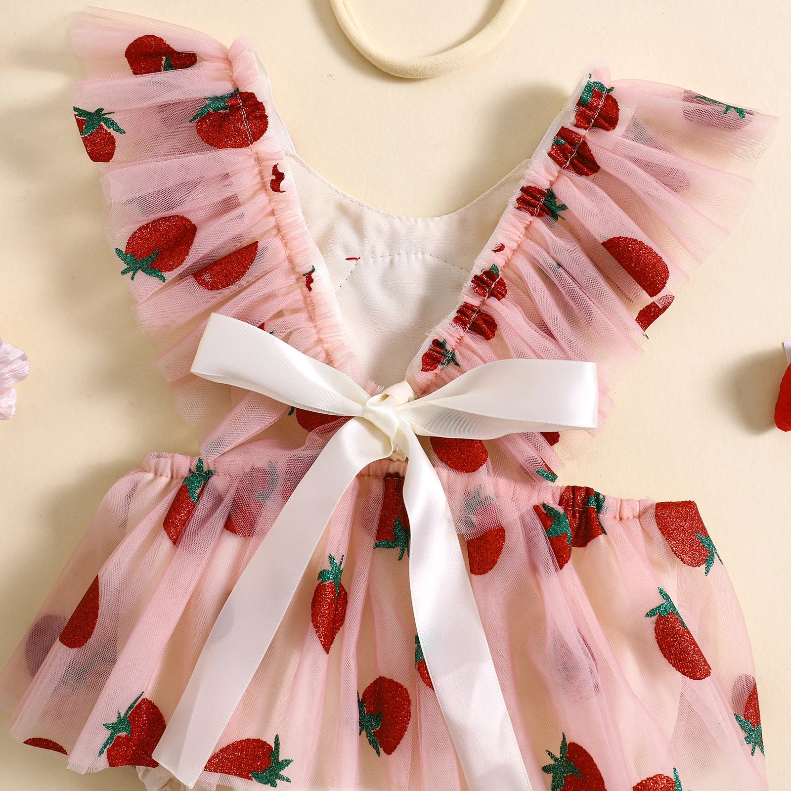 Strawberry Kiss Baby Romper Set