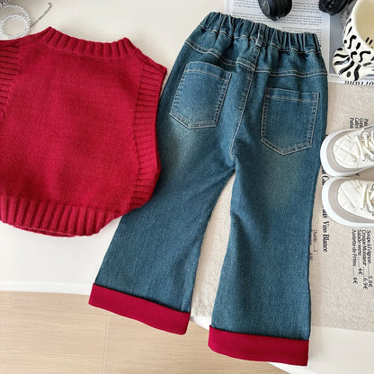 3-Piece Lace Outfit for Girls