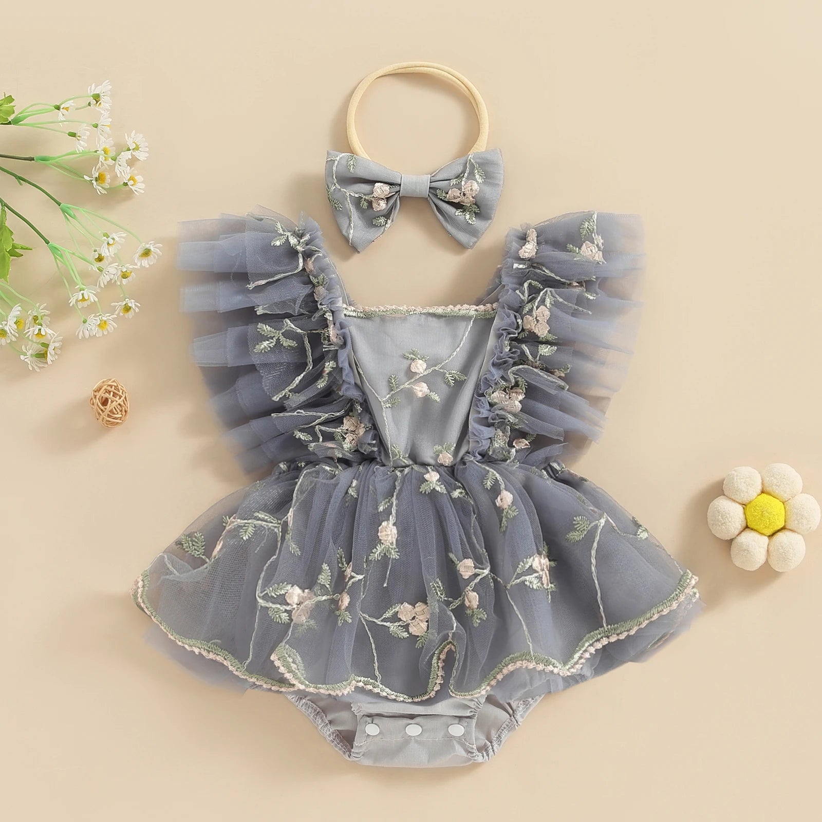 Fairy Garden Baby Romper Set