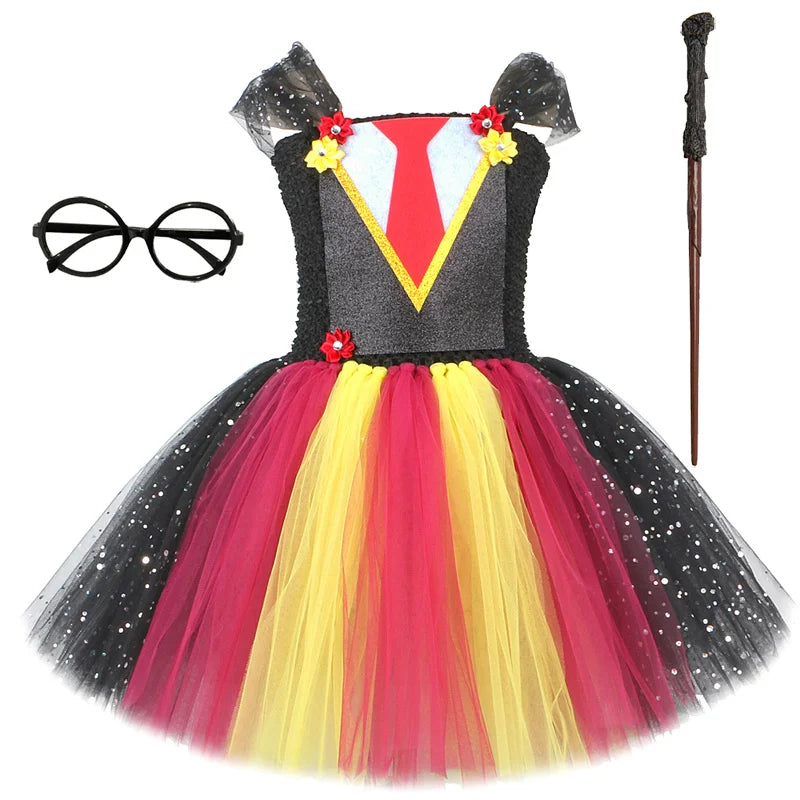 Wizard School Gryffindor-Inspired Costume for Girls