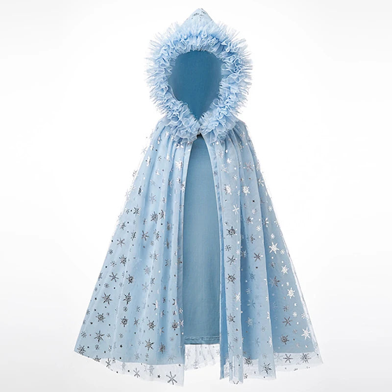 Snowflake Sparkle Hooded Cape for Girls