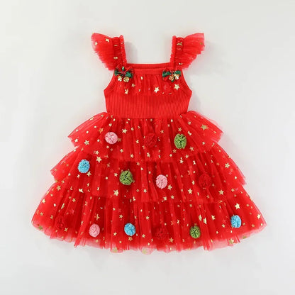 Holiday Tree Tulle Dress