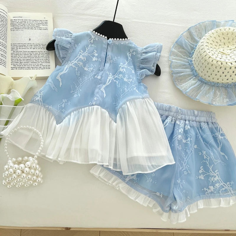Blue Blossom Girls Set