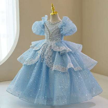 Luxury Blue Princess Dress