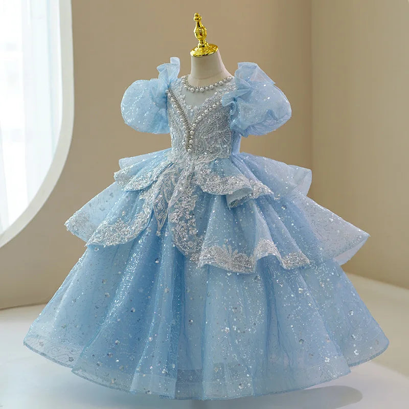 Luxury Blue Princess Dress