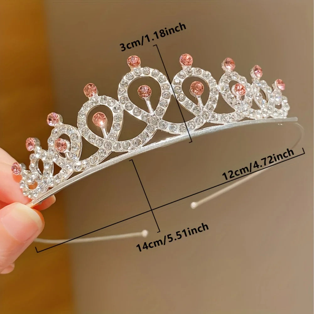 Princess Crown Tiara Set for Girls – 2 Pieces