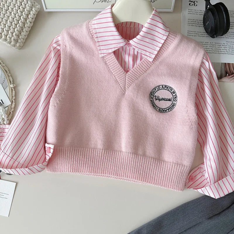 Preppy Style 3-Piece Set for Girls