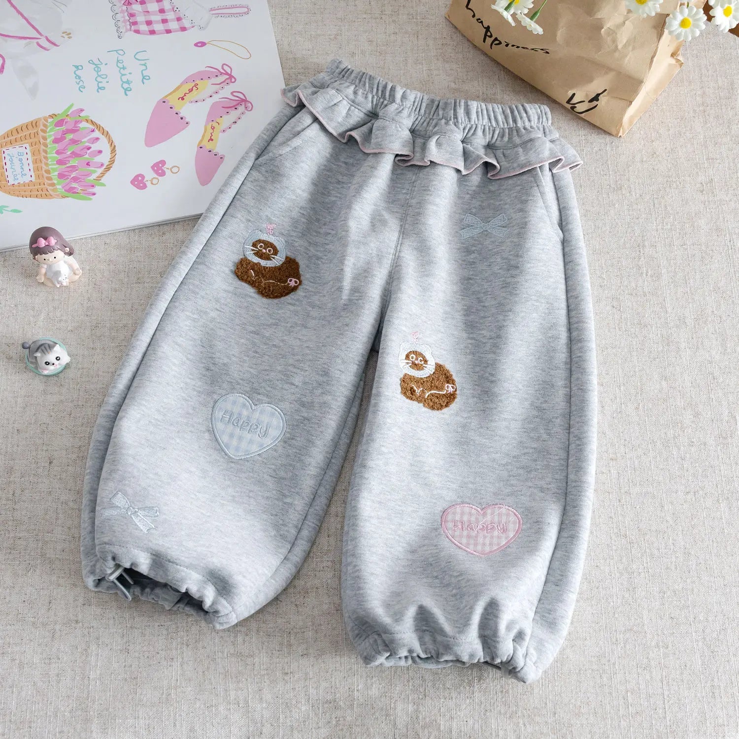 Happy Kitty Ruffle Pants