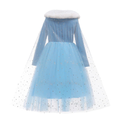 Ice Queen Plush Collar Costume for Girls