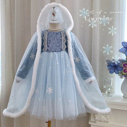 Ice Princess Dress with Cape