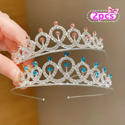 Princess Crown Tiara Set for Girls – 2 Pieces