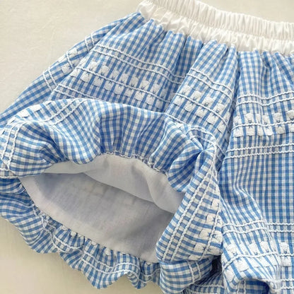 Blue Garden – Light Blue Gingham Girls Set