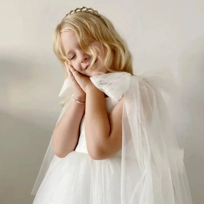 White Princess Dress for Girls – Angelic Fairytale Style