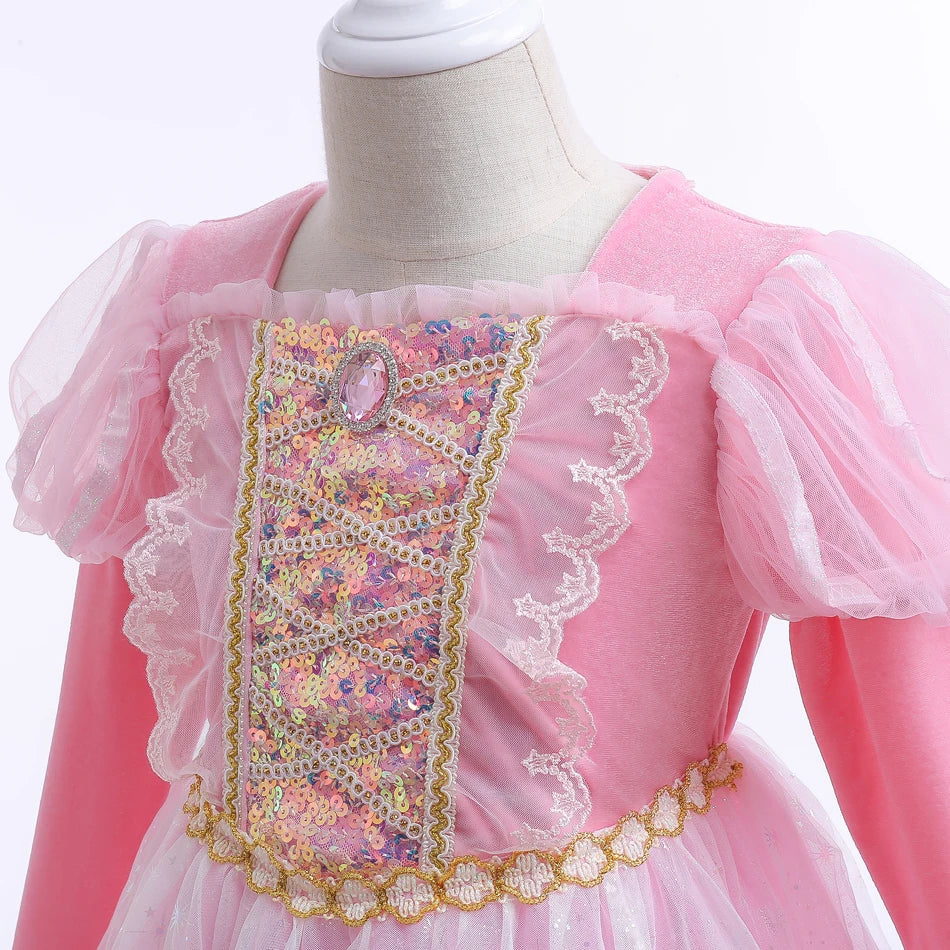 Rosy Enchanted Princess Dress