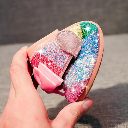 Rainbow Sparkle Girls’ GlitterFlats