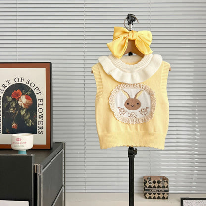 Bunny Bloom Wool Vest