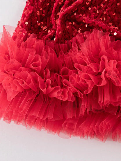 Red Sparkle Tutu Dress