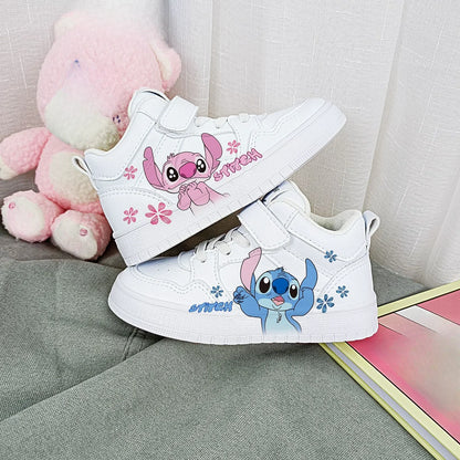 Kids Cartoon Sneakers – Blue & Pink