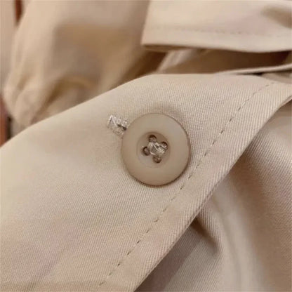 Kids' Trench Coat with Peter Pan Collar and Bow