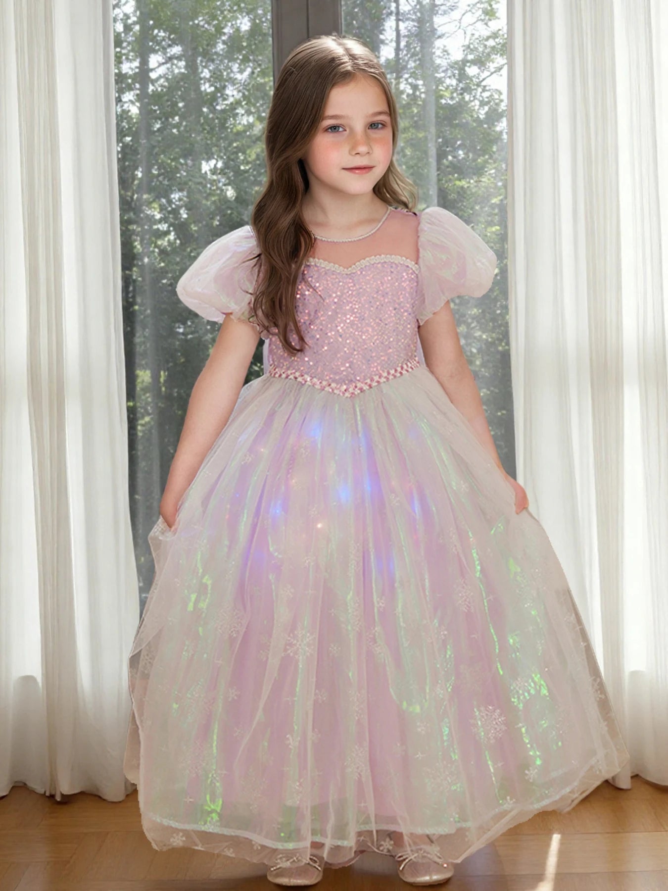 Luna Sparkle Princess Dress – Lilac Magic