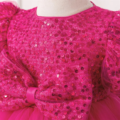 Glamour Pink Girls’ Party Dress