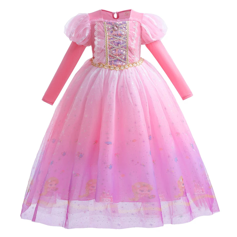 Rosy Enchanted Princess Dress