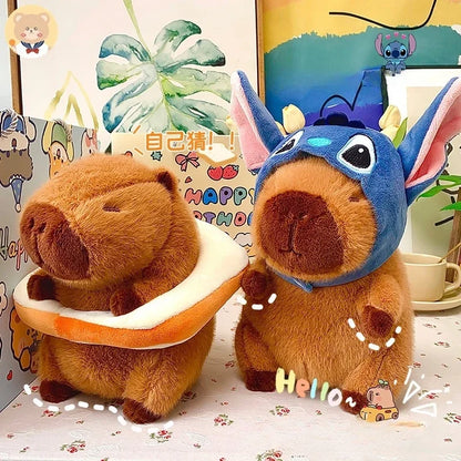 Blue Alien Hoodie Capybara Plush – Fluffy Capybaras