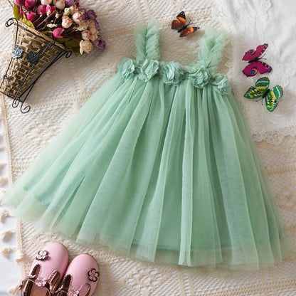 Luisa Tulle Flowers Kids' Dress – Fairy Collection