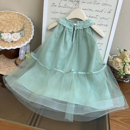 Mint Blossom Tulle Dress for Girls