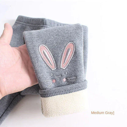 Bunny Cuddles Fleece-Lined Leggings