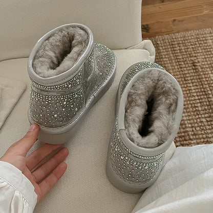 Girls' Rhinestone Winter Boots
