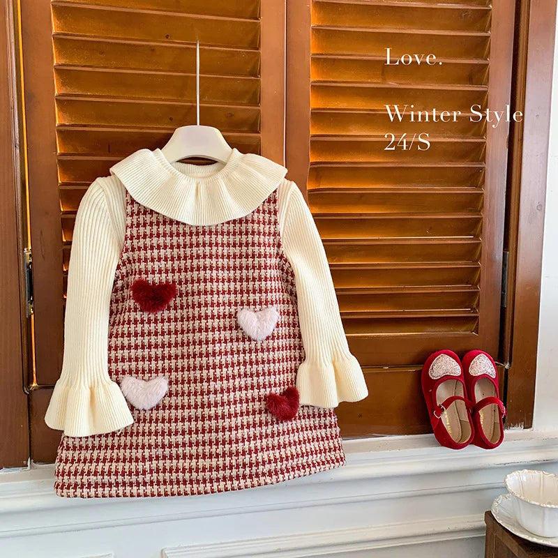 Sweetheart Cozy Dress – 2 Pieces