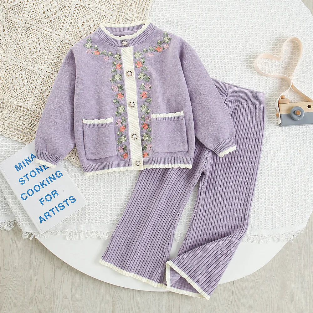 Lavender Bloom Knit Set – A Cozy Hug in Every Stitch