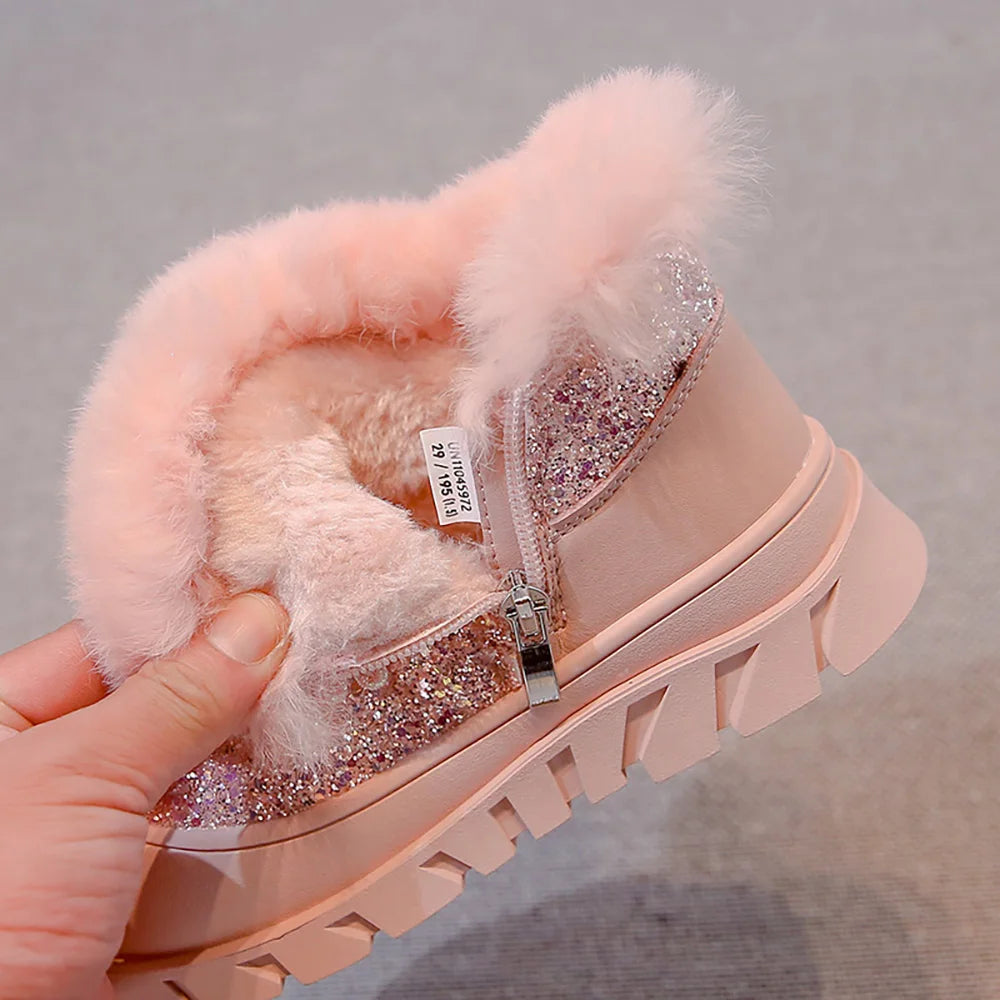 Glitter Blossom Winter Boots