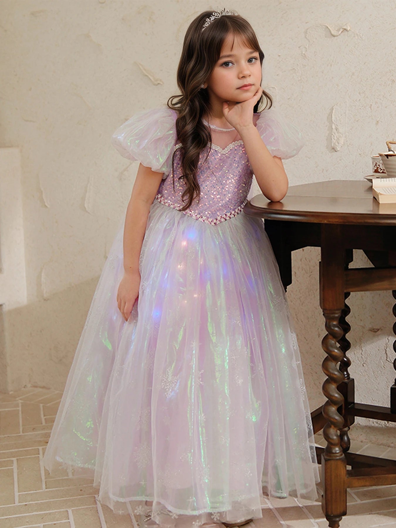 Luna Sparkle Princess Dress – Lilac Magic