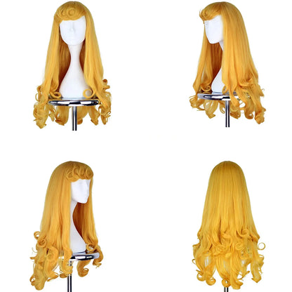 Sleeping Princess Accessory Set – Long Blonde Wig, Crown, Wand & Gloves