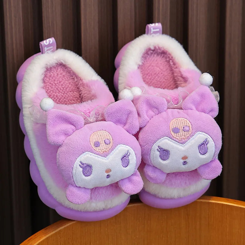 Whimsical Plush Slippers for Girls