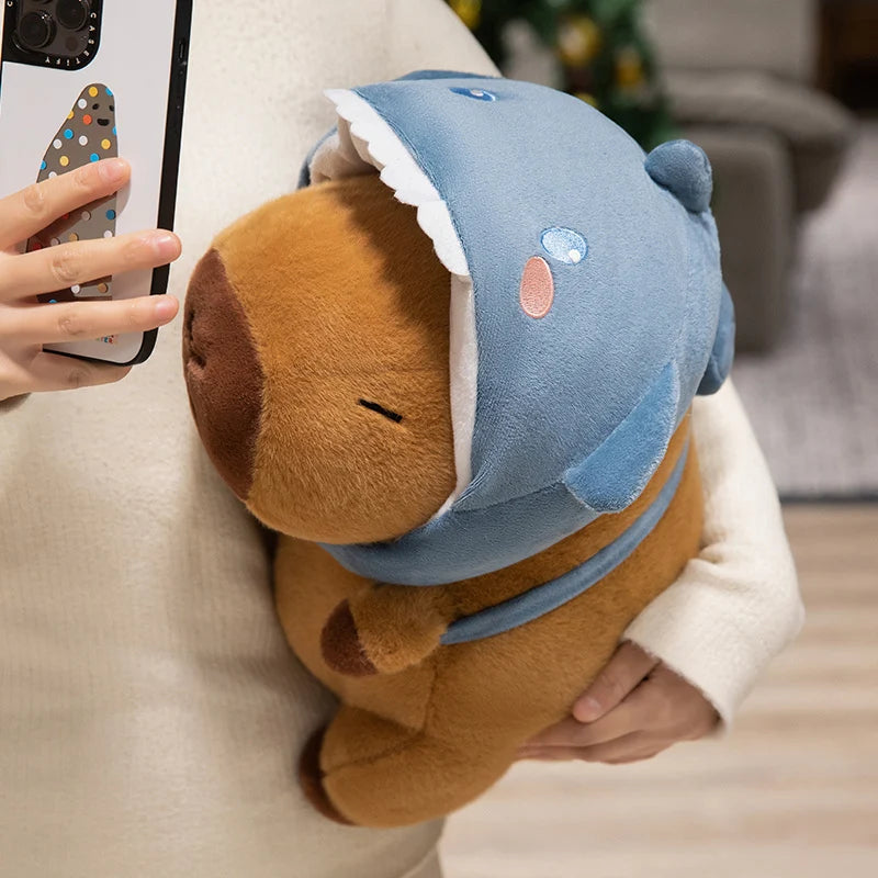 Shark Costume Capybara Plush – Fluffy Capybaras