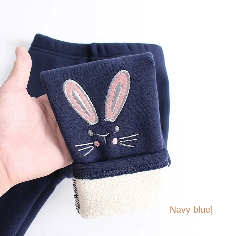 Bunny Cuddles Fleece-Lined Leggings