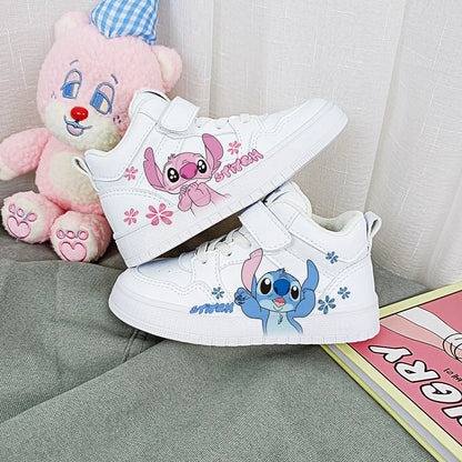 Kids Cartoon Sneakers – Blue & Pink